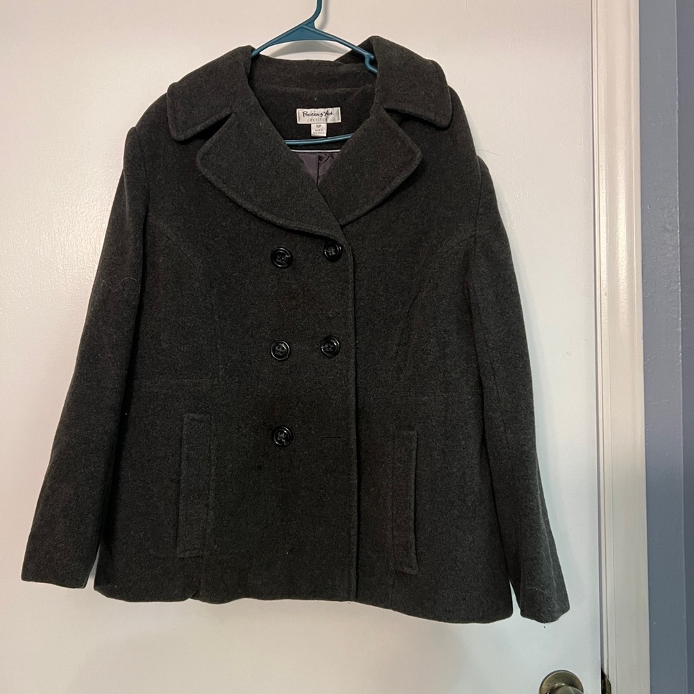 Preston & York wool blend pea coat 16P